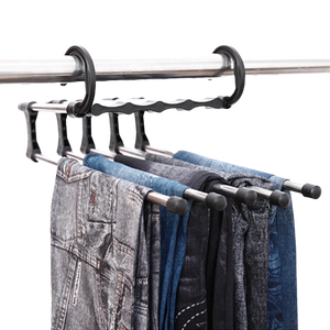 <span class=keywords><strong>Cintre</strong></span> de vêtements multifonctionnel en plastique, présentoir pour pantalons et habits, vente en gros, 1 unité - Product Image 1