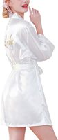 Broderie mariée Robes de demoiselle d'honneur soie Robe de mariée Robe de chambre Kimono femmes Satin fête peignoir chemise de nuit vêtements de nuit
