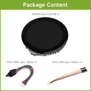 Carte de développement Waveshare RP2350 avec écran tactile capacitif rond de 2,1 pouces, écran IPS 480×480, 65K couleurs K735 - Product Image 4