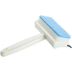 Multifunctional two in one window glass scraping wall tile cleaning brush sponge brush scraping