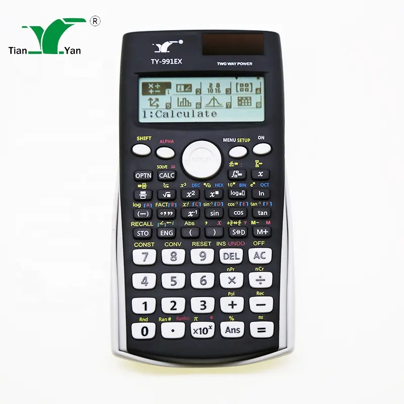 TIANTAN Brand 991EX Original Funktionen für die Schule auf zwei Arten Strom versorgung Solar und Batterie Scientific Calculator