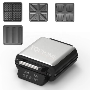 <span class=keywords><strong>Sandwichera</strong></span> Digital desmontable de acero inoxidable, máquina para hacer waffles, aperitivos, <span class=keywords><strong>2</strong></span> <span class=keywords><strong>en</strong></span> <span class=keywords><strong>1</strong></span>, 1500W, 4 rebanadas - Product Image 3