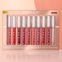 Kit de brillant à lèvres mat en boîte coffret cadeau de brillant à lèvres et rouge à lèvres personnalisable vente en gros