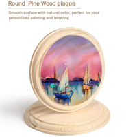 Plaque de cercle en bois de pin naturel inachevé, base en bois pour objets décoratifs, décoration en bois