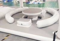 Bar aquatique gonflable, plateforme flottante avec auvent, canapé gonflable, quai flottant connectable pour yacht pour loisirs nautiques
