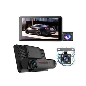 Caméra embarquée 3 objectifs 4 pouces 3 canaux 3 caméras DVR de voiture avant intérieur arrière Full HD 1080p Vidéo Boîte noire Vision nocturne - Product Image 1