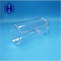 Bocaux alimentaires cylindriques en PET transparent de qualité alimentaire avec bouchons à vis, étanches, sans BPA, pour aliments en conserve, snacks, biscuits, chocolat, bonbons, sucre