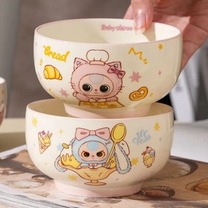 Wholesale Bb3 Brand 25cm Authentic Cute Cartoon Pattern Ceramic Tableware <strong>Set</strong> Original Packaging Disposable Porcelain Rice Bowls - Product Image 3