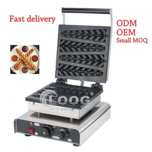 Fast Food Baking Equipment Wholesale Electric Waffle Making Machine 4 Square Automatic Lolly Waffle Stick Maker For Bar