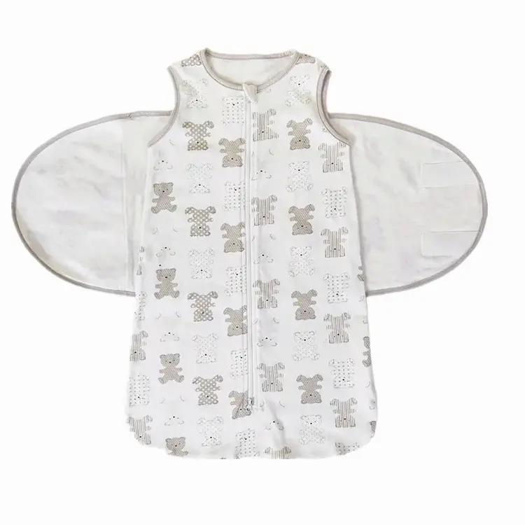Newborn Baby Clothes Kids Sleep Sack Fabric Plain Solid 0.5 Tog 1.0 Tog 100% Bamboo Spandex Knitted Sleeping Bag Sleep Sack