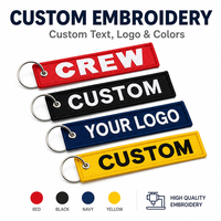 Porte-clés personnalisé brodé sur mesure avec logo brodé, porte-clés tissé personnalisé