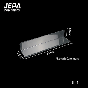 L hình dạng nhựa trong suốt kệ chia cho siêu thị rõ ràng <span class=keywords><strong>Acrylic</strong></span> kệ chia cho siêu thị kệ sách ngăn - Product Image 4