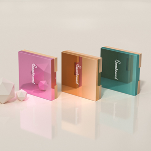 Estuche de polvo compacto personalizado, contenedores de muestra de maquillaje rosa, estuche compacto de polvo facial - Product Image 5