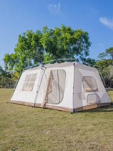 <span class=keywords><strong>Tente</strong></span> à poteaux en aluminium entièrement automatique de grande taille pour l'extérieur, auvent pare-soleil et d'ombrage pour 8 à 10 personnes, imperméable et <span class=keywords><strong>anti</strong></span>-moustiques - Product Image 3