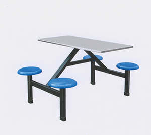 School Students Stainless Steel <strong>Table</strong> Employees Site <strong>Canteen</strong> Metal Cafeteria Dining <strong>Table</strong> Fast Food <strong>Table</strong> and Chair Set - Product Image 5