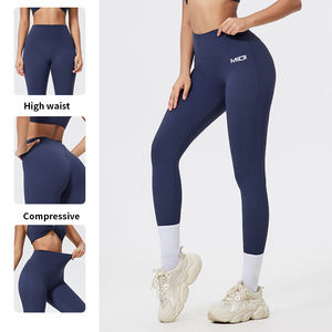 Alta calidad Reversible transpirable de talla grande de cintura alta Ecológico Mujeres Gimnasio Yoga Entrenamiento Leggings Color de longitud completa - Product Image 5