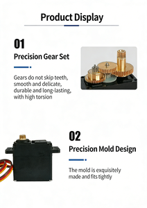 เซอร์โวมอเตอร์ขนาดเล็ก 27G ประสิทธิภาพสูง ควบคุมด้วยระบบดิจิตอล PWM DC 4.8-6V แกนโลหะ สำหรับอุปกรณ์อัตโนมัติทางอุตสาหกรรม - Product Image 5