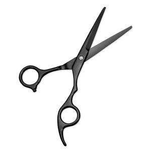 Stainless Steel Hairdressing Scissors 440C Professional Flat Shears Long Handle Blackened Hair Salon Tools - Product Image 1