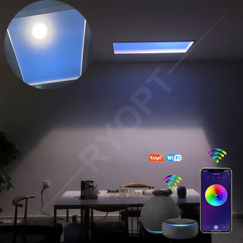 Coelux Künstliches Oberlicht Fake Faux Smart Tuya Sonnenlicht Blauer Himmel LED Decken leuchte für Innen haus