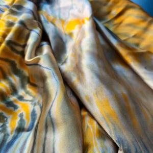 100% Шелковая атласная ткань тутового шелкопряда 16 мм с принтом для платьев 53/54 ткань из чистого шелка - Product Image 4