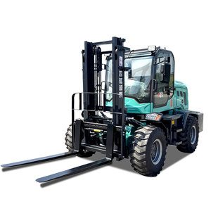ISO CE 인증 홍첸 CPCD 4륜 구동 디젤 3톤 실내용 전지형 아티큘레이티드 지게차 - Product Image 1