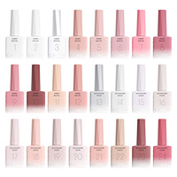 CANNI 30 pièces/lot 9ml Kit Cadeau de Noël Couleurs Nudes Naturelles Base Caoutchouc & Gel de Construction Rapide Kit de Vernis à Ongles en Gel