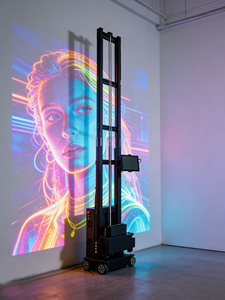 เครื่องพิมพ์ผนังอัตโนมัติ AI 4K รุ่นใหม่ ปี 2026 พร้อมหัวพิมพ์ DX7 I3200 ใช้หมึกเรืองแสง UV พับเก็บได้ สำหรับพิมพ์ภาพจิตรกรรมฝาผนังแนวตั้ง 3 มิติ คุณภาพสูง - Product Image 1