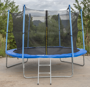Trampolín de 12 pies Unisex TODO Trampolín de 12 pies con carcasa y escalera gratis 4 piezas Tela de malla PP Trampolín para exteriores 10mm 3050*740 - Product Image 6