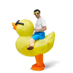 Costume de mascotte de canard gonflable pour adulte en polyester avec installation facile pour les fêtes de cosplay unisexes - Product Image 4