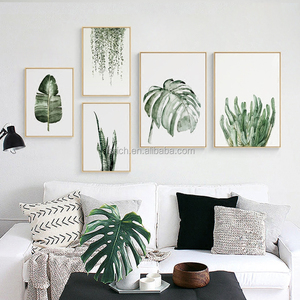 Wholesale Hot Selling Commercial Nordic Green Plant Style Wall Mounting Bulk Picture <strong>Photo</strong> <strong>Frame</strong> <strong>Set</strong> 30x40 40x60 50x70 60x90 - Product Image 6