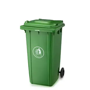 240L outdoor trash wheely tempat sampah contenedor de basura 120 wheeled bin