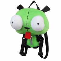 Alien Cute Animal Soft Plush Luxury Backpack Cartoon Plush Doll Toys Double Strap Shoulder Bag For Teen Girls Boys Gift
