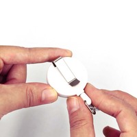 Entrega Rápida, Clip Retráctil Ecológico de Plástico con Forma Redonda, Fácil de Desprender, Hebilla Antipérdida, Llavero Yoyo, Porta Credenciales Retráctil, en Stock