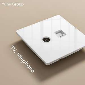 Universal PC panel wall <b>mounted</b> TV and computer Cat6 socket <b>board</b> - Product Image 4