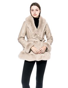 Veste pour femmes à la mode 2025 avec manches longues <span class=keywords><strong>Parka</strong></span> avec poches Manteau d'hiver chaud avec ceinture - Product Image 6