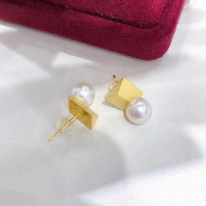 อุปกรณ์ทำเครื่องประดับมุกเงินแท้ S925 ขนาด 8-13 มม. ทรงกลม รุ่น 22161 ต่างหูเงินเรียบง่ายพร้อมฐานเปล่าสำหรับต่างหูแบบติดหู - Product Image 4