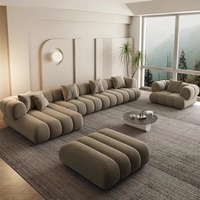 Sofás de Lujo para Sala de Estar, Sofá Cama, Muebles para el Hogar, Sofá Seccional, Sofá Reclinable de Lujo, Sofá Italiano de Madera Maciza