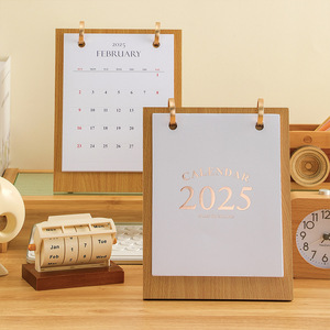 Calendario de Adviento <span class=keywords><strong>Digital</strong></span> de escritorio personalizado de madera 2025 impresión 2024 2025 calendarios con logotipo al por mayor - Product Image 3