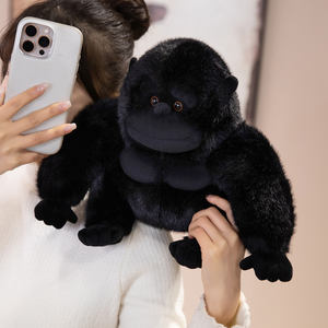 Peluche d'orang-outan noir réaliste et moelleuse, jouet en peluche de gorille tendance, <span class=keywords><strong>singe</strong></span> en peluche doux - Product Image 5