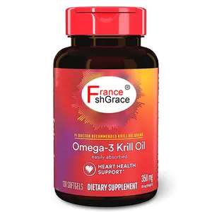 Suplementos de cápsulas de óleo Krill Omega 3 de marca própria 350 mg óleo Krill