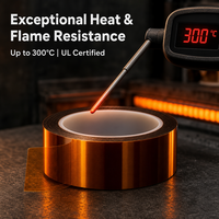 Ruban en polyimide haute température certifié, ultra-fin, isolant, antistatique, largeur personnalisée, électronique, automobile