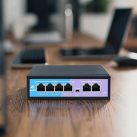 Commutateur Offre Spéciale KuWFi POE Commutateur d'injecteur RJ45 avec commutateur IP intelligent Wifi 48V 100Mbps avec fonction VLAN 4 ports Utilisation industrielle