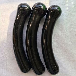 Toptan doğal yoni değnek siyah obsidyen Penis - Product Image 3