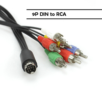 Cable Mini Din RCA de 6 Pines, 2 Conectores RCA Hembra, Adaptador Convertidor, Cubierta de PVC, Par Trenzado para Automóvil, Conector Din de 2/4/6/8/9 Pines, Conector RCA