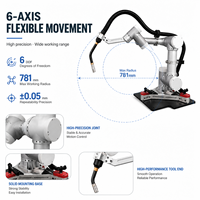 Lengan Robot Kolaboratif 6 Sumbu Otomatis Beban 7kg untuk Palletizing, Perakitan, Penanganan, Aman, Fleksibel, Industri, Tahan Banting, IP54