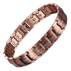 สร้อยข้อมือทองแดงแท้ 99.9% ลดราคาพิเศษ พร้อมแม่เหล็กสองแถว สไตล์คลาสสิก - Product Image 2