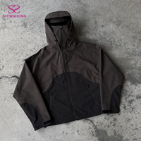 Veste coupe-vent en nylon imperméable avec logo personnalisé pour homme, veste à fermeture éclair, veste de sport en nylon, veste de protection contre le vent, masque ninja