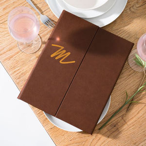 Carpeta de Menú de Cuero PU de Tamaño Personalizado, Porta Menús de Cuero Personalizado para Restaurante, Hotel, Club - Product Image 1