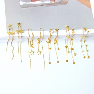 Pendientes de Aro Grandes de Acero Inoxidable con Triple Trenzado Chapados en Oro de 14k para Mujer, Venta al por Mayor 2021 - Product Image 5