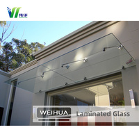 Verre Trempé Transparent pour Auvent 6mm 8mm 10mm 12mm d'Épaisseur, Verre pour Abri de Pluie et Auvent pour Balcon et Toit Extérieur